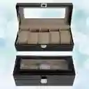 Caja Organizadora Para 5 Relojes Estuche Largo Relojero