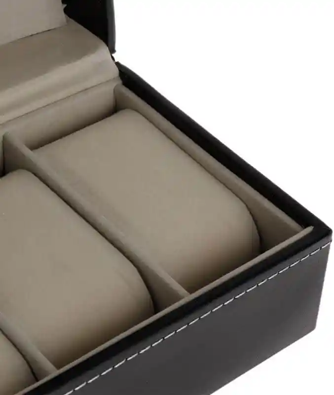 Caja Organizadora Para 5 Relojes Estuche Largo Relojero