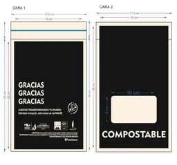 Bolsa De Maíz Para Envíos (17x26)cm X 50 Unidades