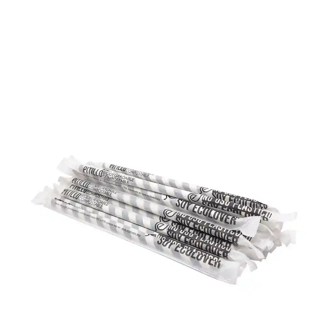 Pitillos De Papel Ecolovers 8mmx19cm X 200 Unidades