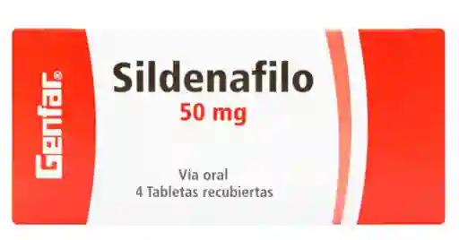Sildenafilo 50mg X 4 Tabletas