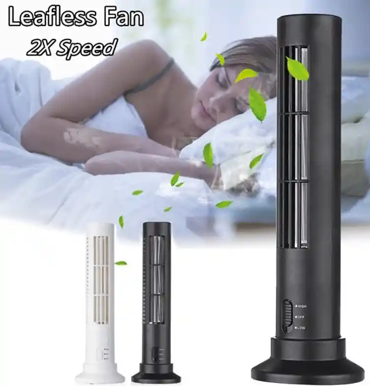 Mini Ventilador De Torre Aire Acondicionado Portátil, Silencioso Conexión Usb