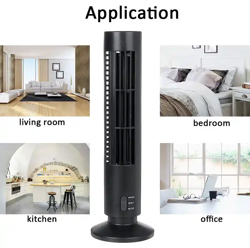 Mini Ventilador De Torre Aire Acondicionado Portátil, Silencioso Conexión Usb