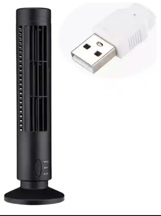 Mini Ventilador De Torre Aire Acondicionado Portátil, Silencioso Conexión Usb