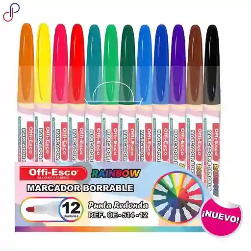 Marcador Borrable Punta Fina Surtido X 12 Und