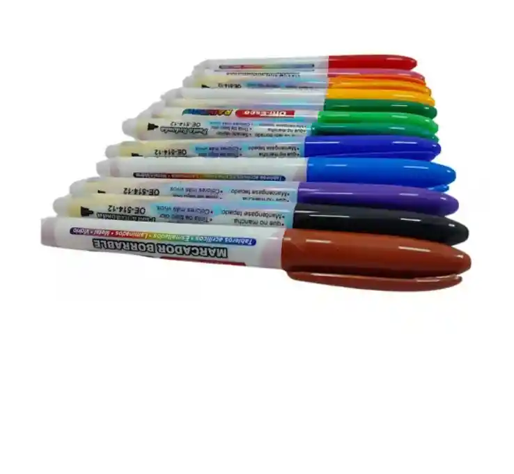 Marcador Borrable Punta Fina Surtido X 12 Und