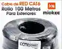 Cable Rollo Miokee Red Utp Cat 6 Para Exterior En Rollo De 100 Mts