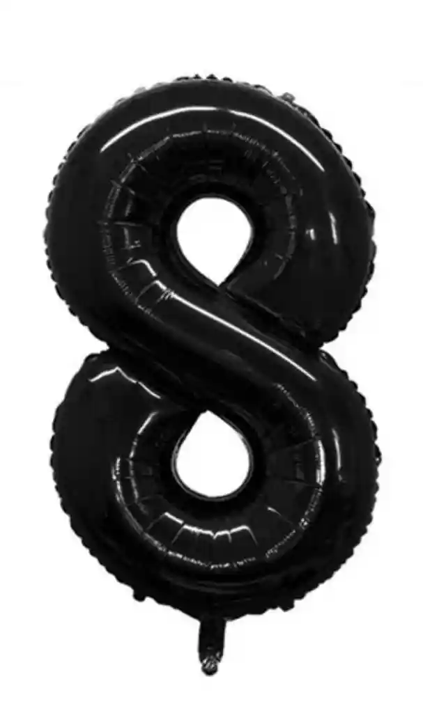 Globo Metalizado Número 8 Negro 16 Pulgadas (41cm)