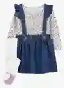 Vestido 3 Piezas Florecitas Con Medias - Multicolor / 18 Meses