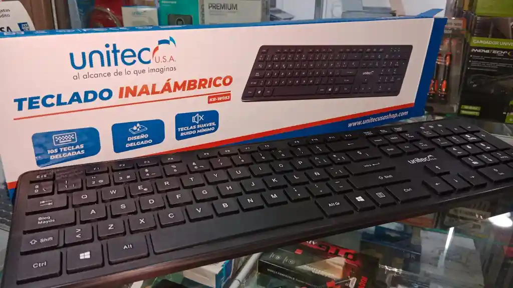 Teclado Inalambrico Diseño Slim W053 En Español Unitec Windows Smartv Android