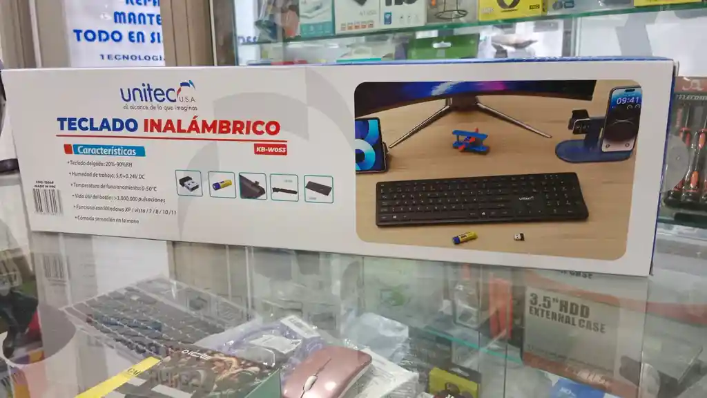 Teclado Inalambrico Diseño Slim W053 En Español Unitec Windows Smartv Android
