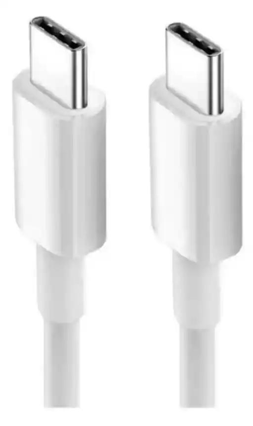 Cable Tipo C Tipo C Blanco 1 Metro Soporta Hasta 6 Amperios 140 Wat Carga Extra Rápida Y Datos