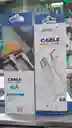 Cable Tipo C Tipo C Blanco 1 Metro Soporta Hasta 6 Amperios 140 Wat Carga Extra Rápida Y Datos