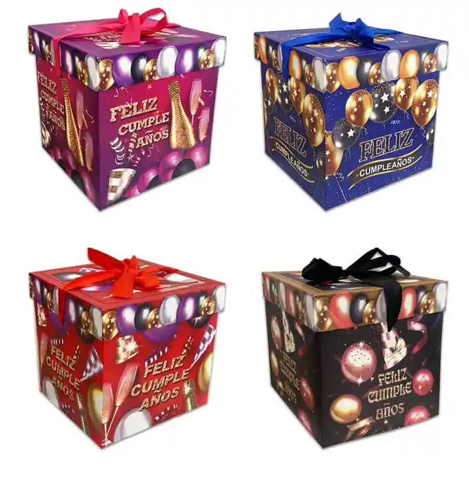 Caja Regalo De Feliz Cumpleaños - 15*15*15cm
