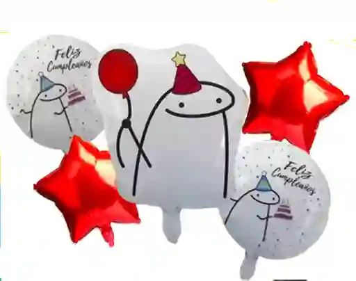 Bouquet De Globos, Feliz Cumpleaños De Flork X5