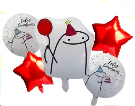 Bouquet De Globos, Feliz Cumpleaños De Flork X5