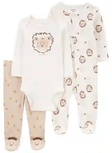 Conjunto 3 Piezas Leoncitos Cafes - Multicolor / 6 Meses