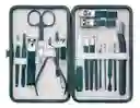 Kit Manicure Pedicure Estuche Cortauñas X18 Piezas Viaje
