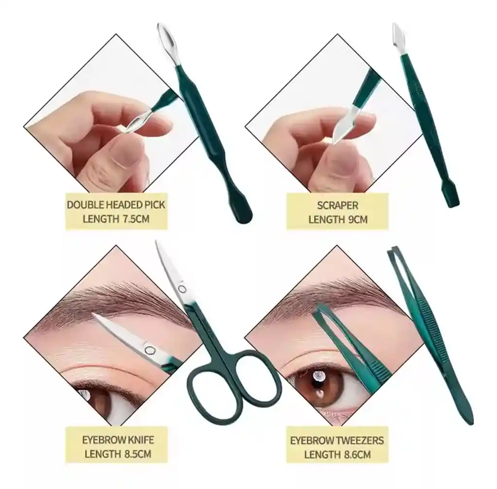 Kit Manicure Pedicure Estuche Cortauñas X18 Piezas Viaje