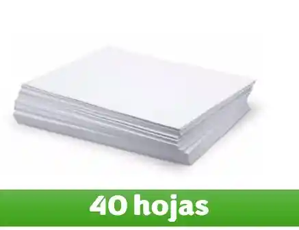 Hoja De Resma Tamaño Carta X 40 Und