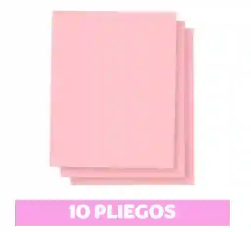 Cartulina Pliego Rosada X 10 Und