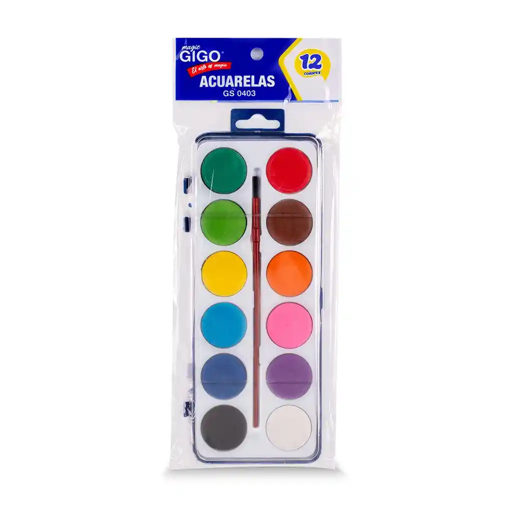 Acuarela 12 Colores Gigo