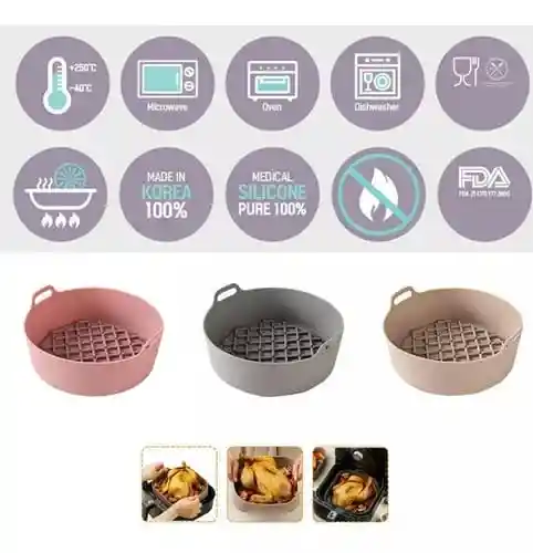 Molde De Silicona Protector Para Freidora De Aire Airfryer