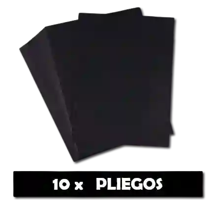 Pliego De Cartulina Negra X 10 Pliegos