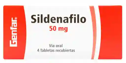 Sildenafilo 50mg X 4 Tabletas