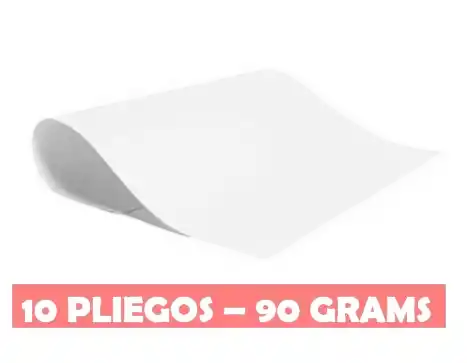 Pliego De Papel Bond 90 Grms X 10 Und