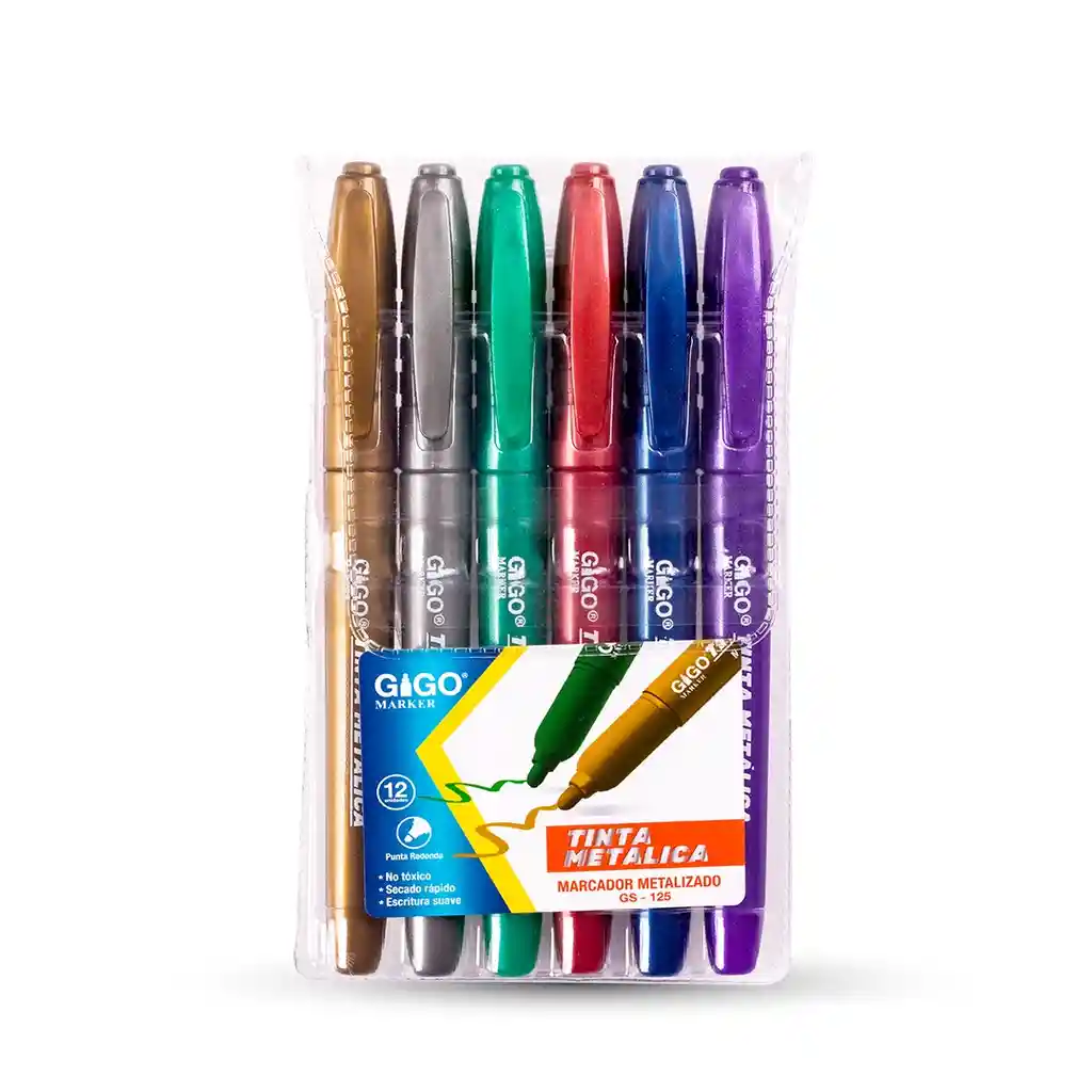 Marcador Metalizado Estuche X 6