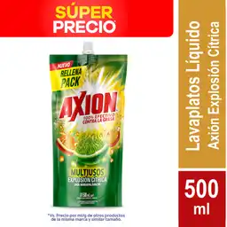 Lavaplatos Líquido Axion Explosión Cítrica Doypack 500 mL
