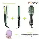 Tri Combo Hair Avocado Cepillo Secador + Plancha Cabello + Rizadora Tubo + Obsequio Toalla Microfibra Cabello