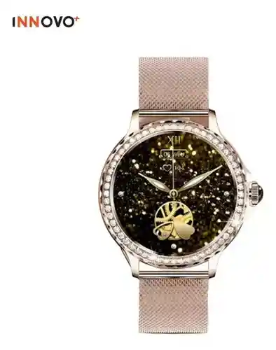 Smartwatch Amor Dama Oro Rosa Moda Estilo Elegante Mobulaa Notificaciones Innovo Tech