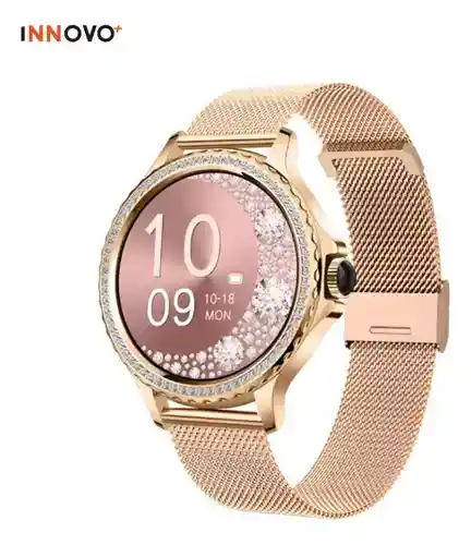 Smartwatch Amor Dama Oro Rosa Moda Estilo Elegante Mobulaa Notificaciones Innovo Tech