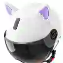 Orejas Para Casco Gato Lujo Adhesivas Accesorio X2