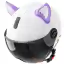 Orejas Para Casco Gato Lujo Adhesivas Accesorio X2