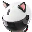 Orejas Para Casco Gato Lujo Adhesivas Accesorio X2