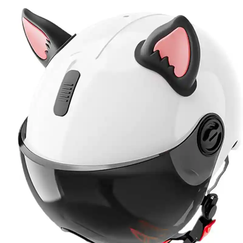 Orejas Para Casco Gato Lujo Adhesivas Accesorio X2
