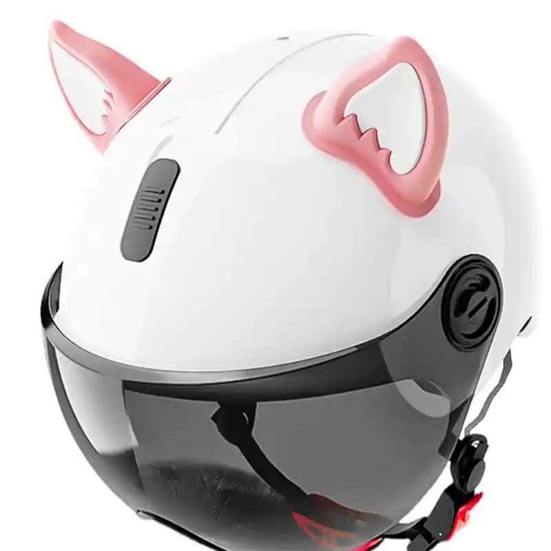 Orejas Para Casco Gato Lujo Adhesivas Accesorio X2