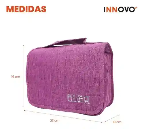 Organizador De Maquillaje Para Equipaje Accesorios De Belleza Morada Innovo Home