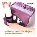 Organizador De Maquillaje Para Equipaje Accesorios De Belleza Morada Innovo Home