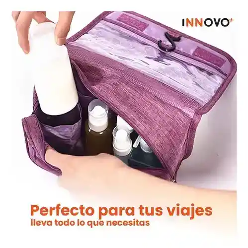 Organizador De Maquillaje Para Equipaje Accesorios De Belleza Morada Innovo Home