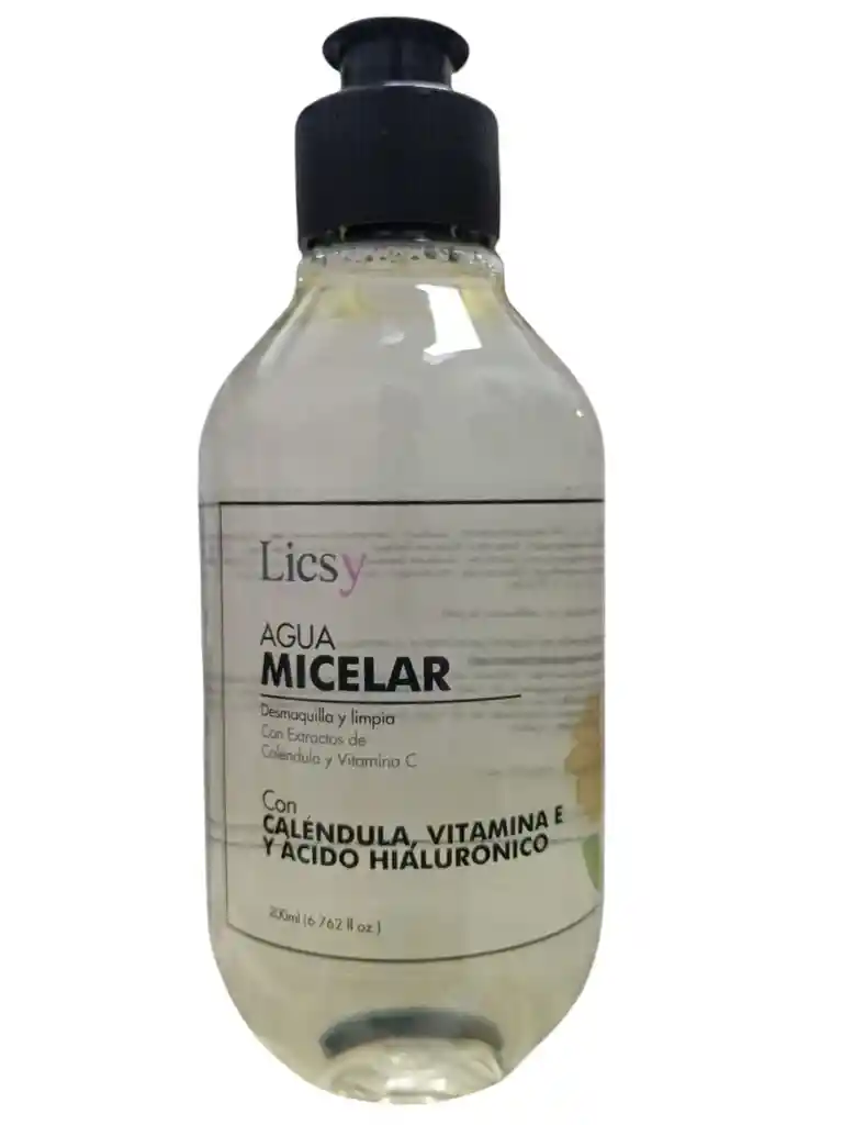 Agua Micelar Con Calendula, Vitamina E Y Acido Hialuronico X 200 Ml