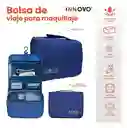 Organizador Cosmetiquera De Maquillaje Impermeable Azul Para Bolsos Innovo Home