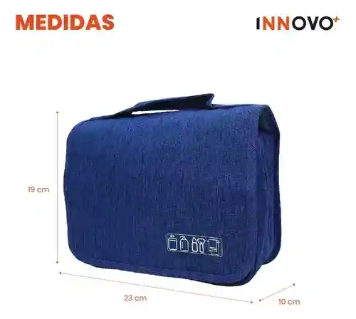 Organizador Cosmetiquera De Maquillaje Impermeable Azul Para Bolsos Innovo Home