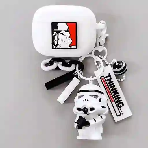Funda O Case Para Airpods Pro / Pro 2 Star Wars Stormtrooper + Llavero