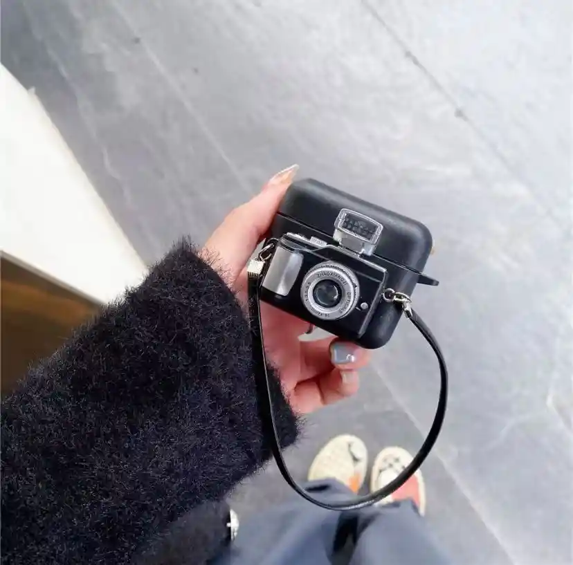 Funda O Case Para Airpods Pro / Pro 2 Cámara Fotográfica Con Luz Y Sonido