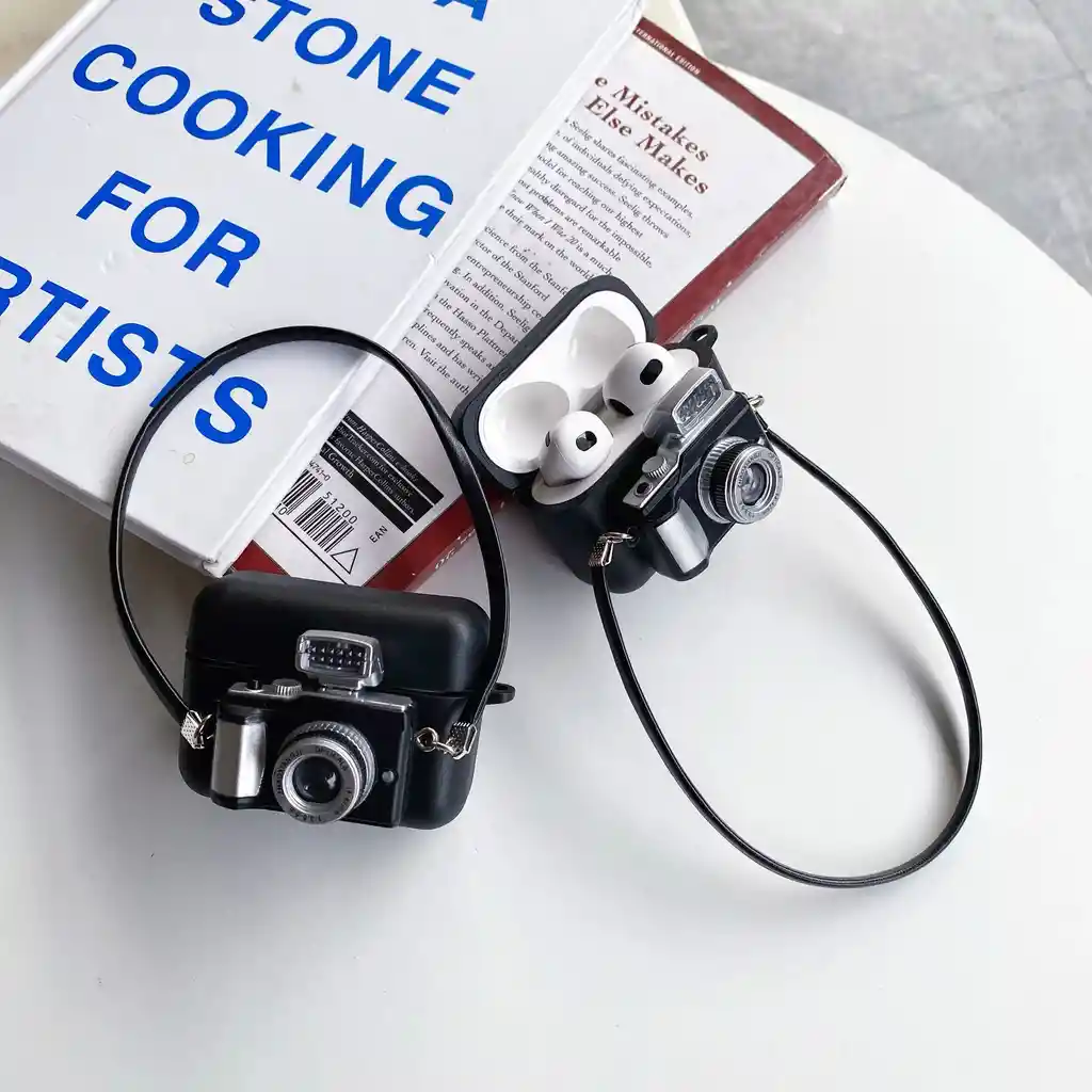 Funda O Case Para Airpods Pro / Pro 2 Cámara Fotográfica Con Luz Y Sonido