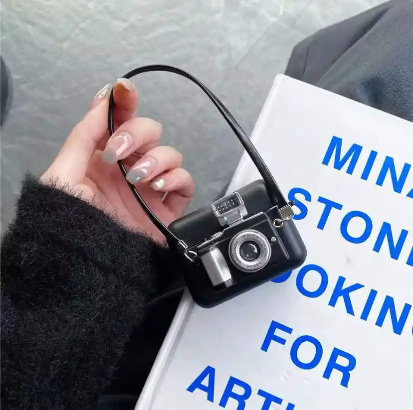 Funda O Case Para Airpods Pro / Pro 2 Cámara Fotográfica Con Luz Y Sonido